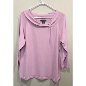 Apostrophe Pink Women's Size 16-18 Stretch Cowl Neck Blouse
